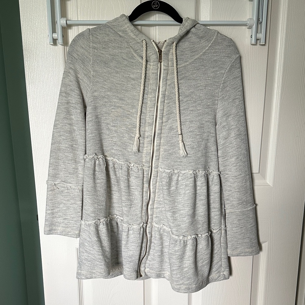 Easel Light Gray Hooded Jacket